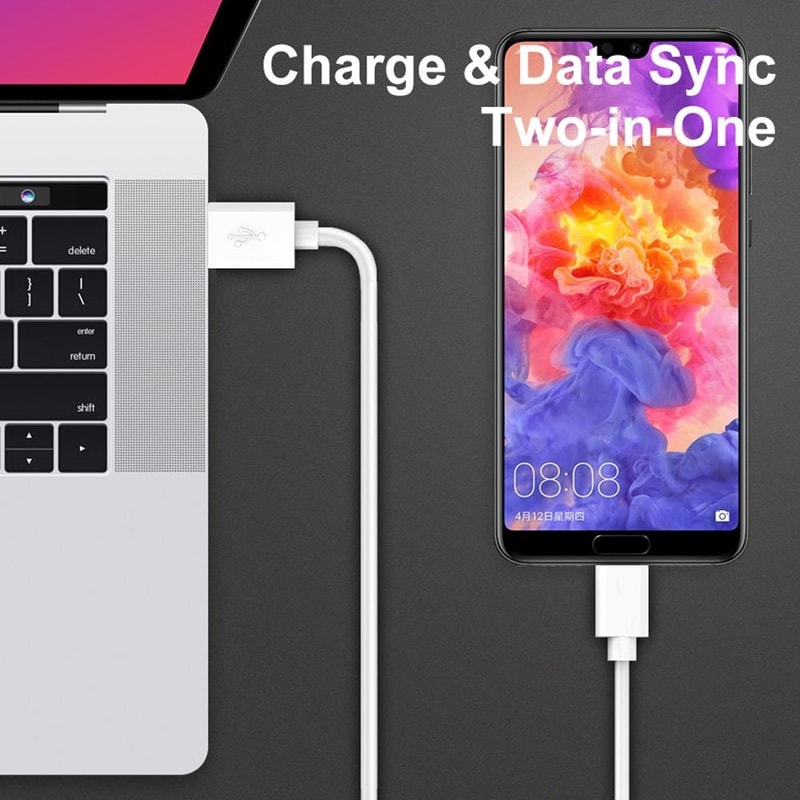 Dual USB Travel Charger With 8 Pin Cable Fast Charging Compact Adapter 9
