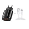 Dual USB Travel Charger With 8 Pin Cable Fast Charging Compact Adapter 0