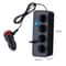 120W Retractable 1-to-4 Multi Port Car Charger with Digital Voltage Display PD QC3.0 Cigarette Lighter Adapter