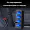 120W Retractable 1-to-4 Multi Port Car Charger with Digital Voltage Display PD QC3.0 Cigarette Lighter Adapter
