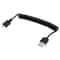 Retractable Coiled Micro USB Charging & Data Cable 90cm | Coiled USB Cable for Android Devices