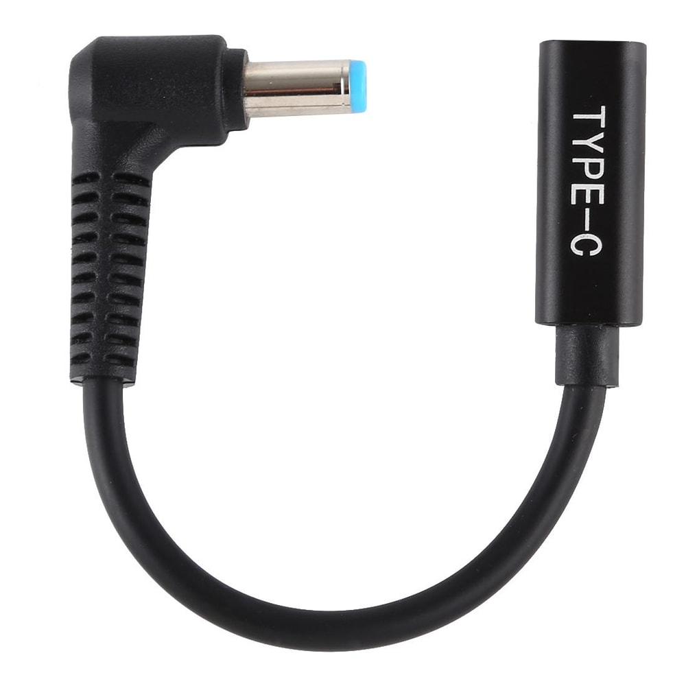 DC 5.5x1.7mm to USB-C Female Power Adapter Cable Compact Barrel Jack Charging Converter