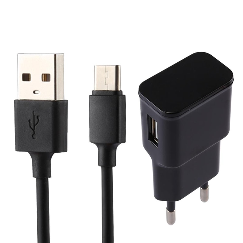 USB Wall Charger 5V 2.1A Fast Charging Adapter with USB-C Cable