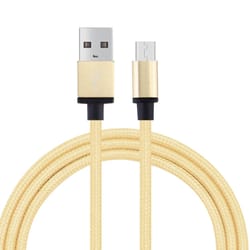 heavy-duty micro usb charging cable 1m fast sync data cable with woven metal design