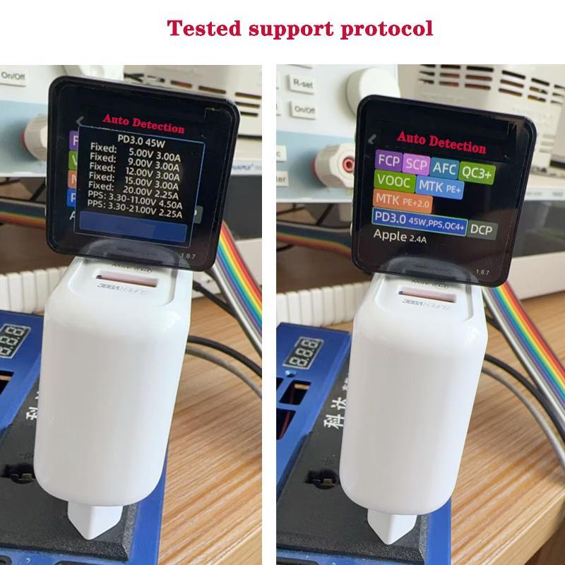 GaN 45W PD3.0 Dual Port Fast Charger with USB-C to USB-C Cable