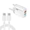 GaN 45W PD3.0 Dual Port Fast Charger with USB-C to USB-C Cable