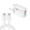 GaN 45W PD3.0 Dual Port Fast Charger with USB-C to USB-C Cable