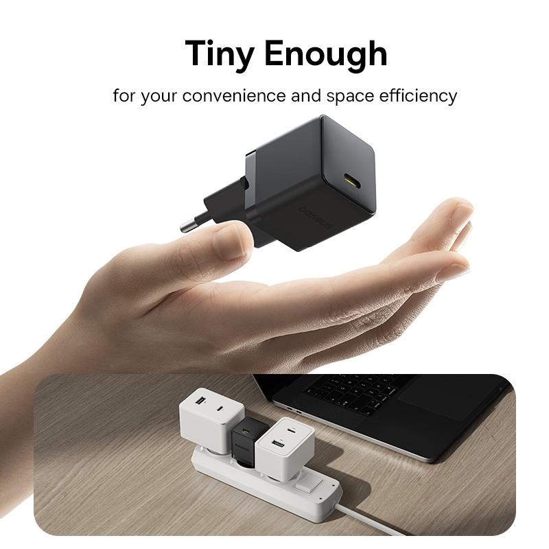 PD30W USB-C Fast Charger with 1m Type-C Cable Compact Fast Charging Adapter