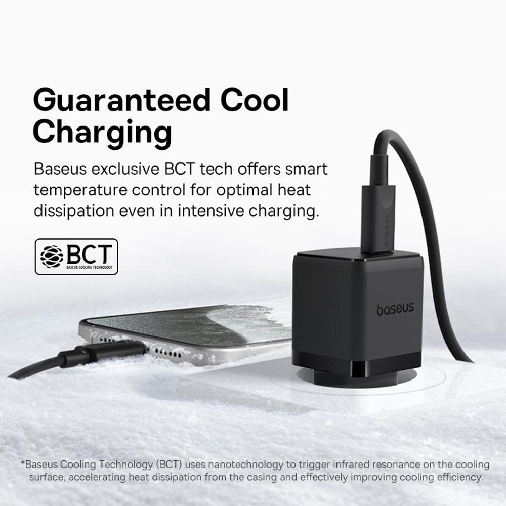 PD30W USB-C Fast Charger with 1m Type-C Cable Compact Fast Charging Adapter