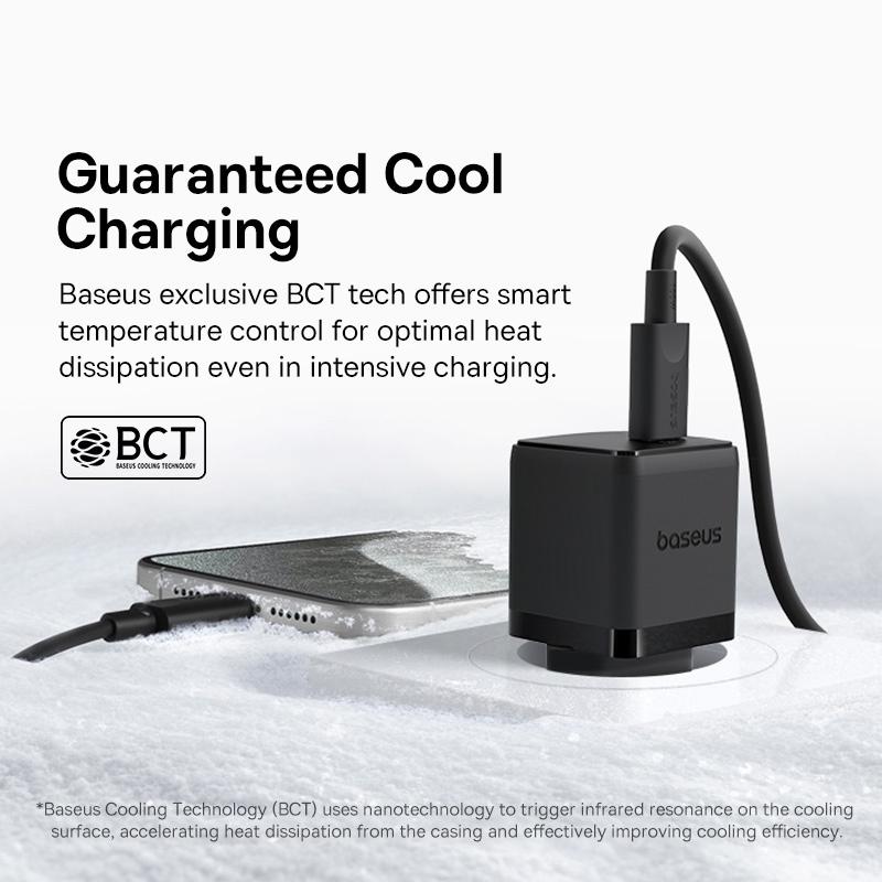 PD30W USB-C Fast Charger with 1m Type-C Cable Compact Fast Charging Adapter