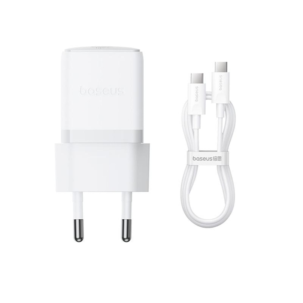 PD30W USB-C Fast Charger with 1m Type-C Cable Compact Fast Charging Adapter