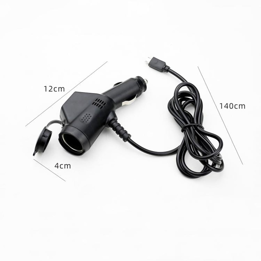 3in1 Car Charger Dual USB Cigarette Lighter Adapter With Charging Cable 120W 12V 2