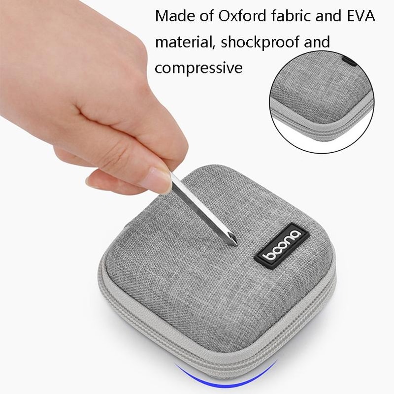 BN-F001 EVA Cable Organizer Storage Case, Travel Headphone & Charger Box