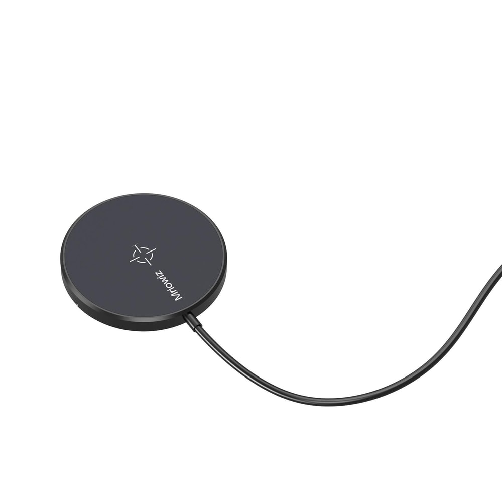 Mriowiz M-2001W 15W MagSafe Magnetic Wireless Charging Dock Desktop Stand with USB and Type-C Cable