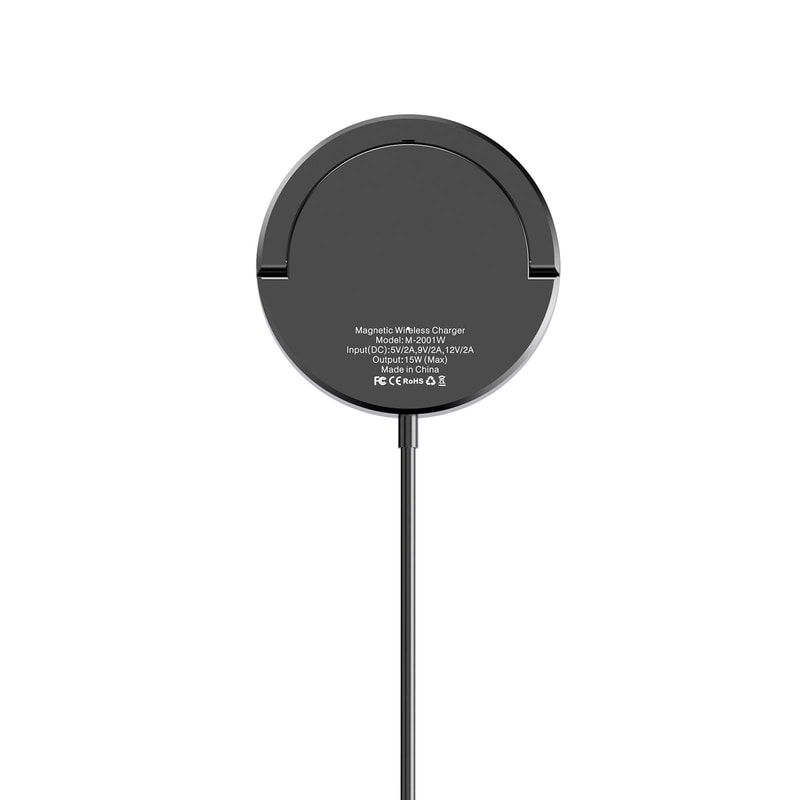 Mriowiz M-2001W 15W MagSafe Magnetic Wireless Charging Dock Desktop Stand with USB and Type-C Cable
