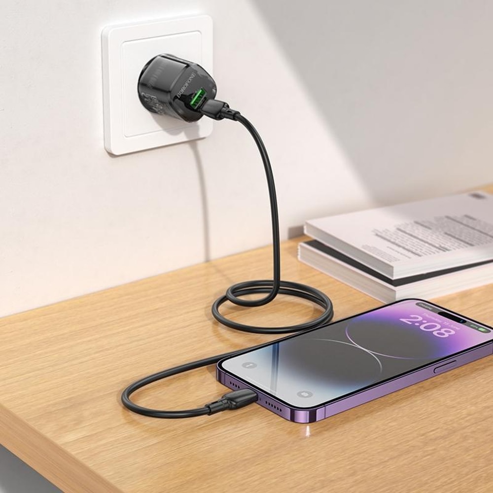 BN17 PD20W Fast Charger with USB-C to Lightning Cable Dual Port Charging Kit