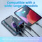 30W PD Car Charger with Spring Type-C Cable USB Fast Charging Adapter