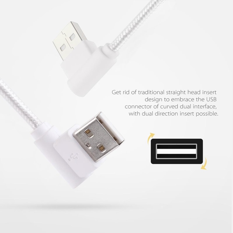 USBC 90 Degree Elbow Charging Cable 12m 2A Fast USB 31 TypeC Data Cable 4