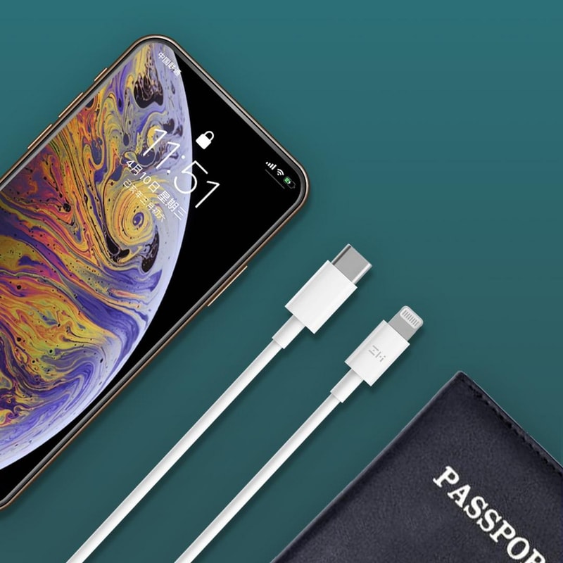 Xiaomi ZMI 20W PD Fast Charger with USB-C to Lightning Cable for iPhone Quick Charging Kit