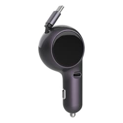 60w type c retractable car charger with fast charging adapter usb-c port