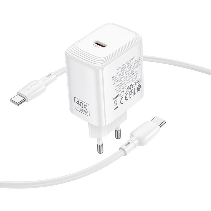 BN33 40W Fast USB-C Charger with Cable Compact PD Power Adapter