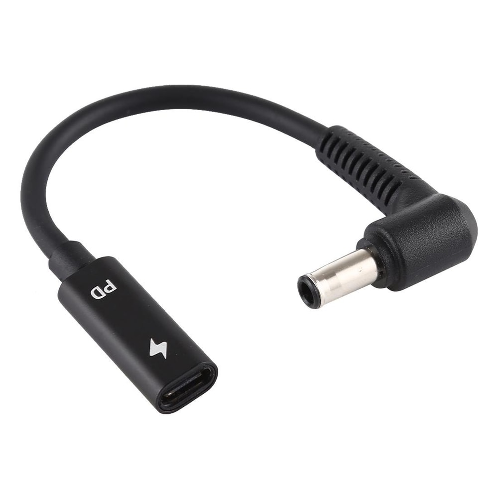 USB-C Female to 5.0x1.0mm DC Adapter Cable Compact Power Connector for Laptops Routers