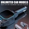 Dual Retractable Car Charger with Bluetooth FM Transmitter and Fast Charging MP3 Player