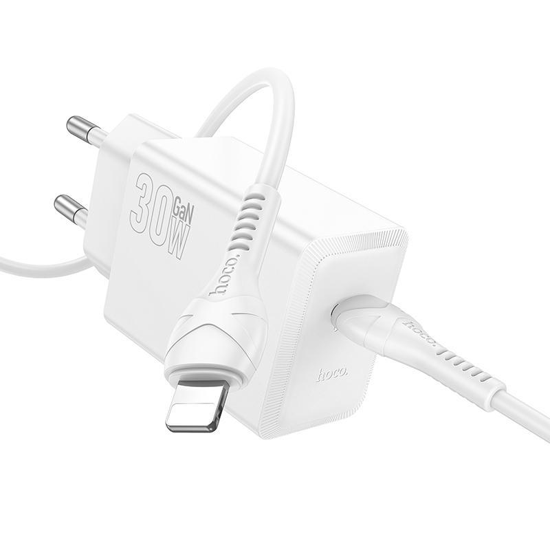 PD30W Fast USB-C Charger with Lightning Cable Compact Power Adapter