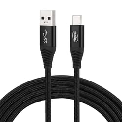 1.2m nylon braided usb-c fast charging data sync cable 110 copper wires