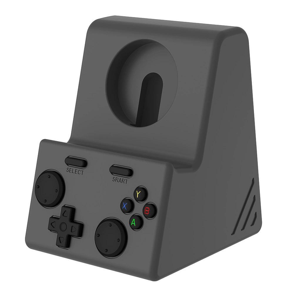 Dark Gray Silicone Apple Watch Charging Stand Dock with Cable Management Base