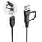 2-in-1 USB-C & USB-A Fast Charging Cable for Garmin Fenix 8 7X 6S Pro Watch Charger 1m Black
