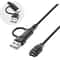 2-in-1 USB-C & USB-A Fast Charging Cable for Garmin Fenix 8 7X 6S Pro Watch Charger 1m Black