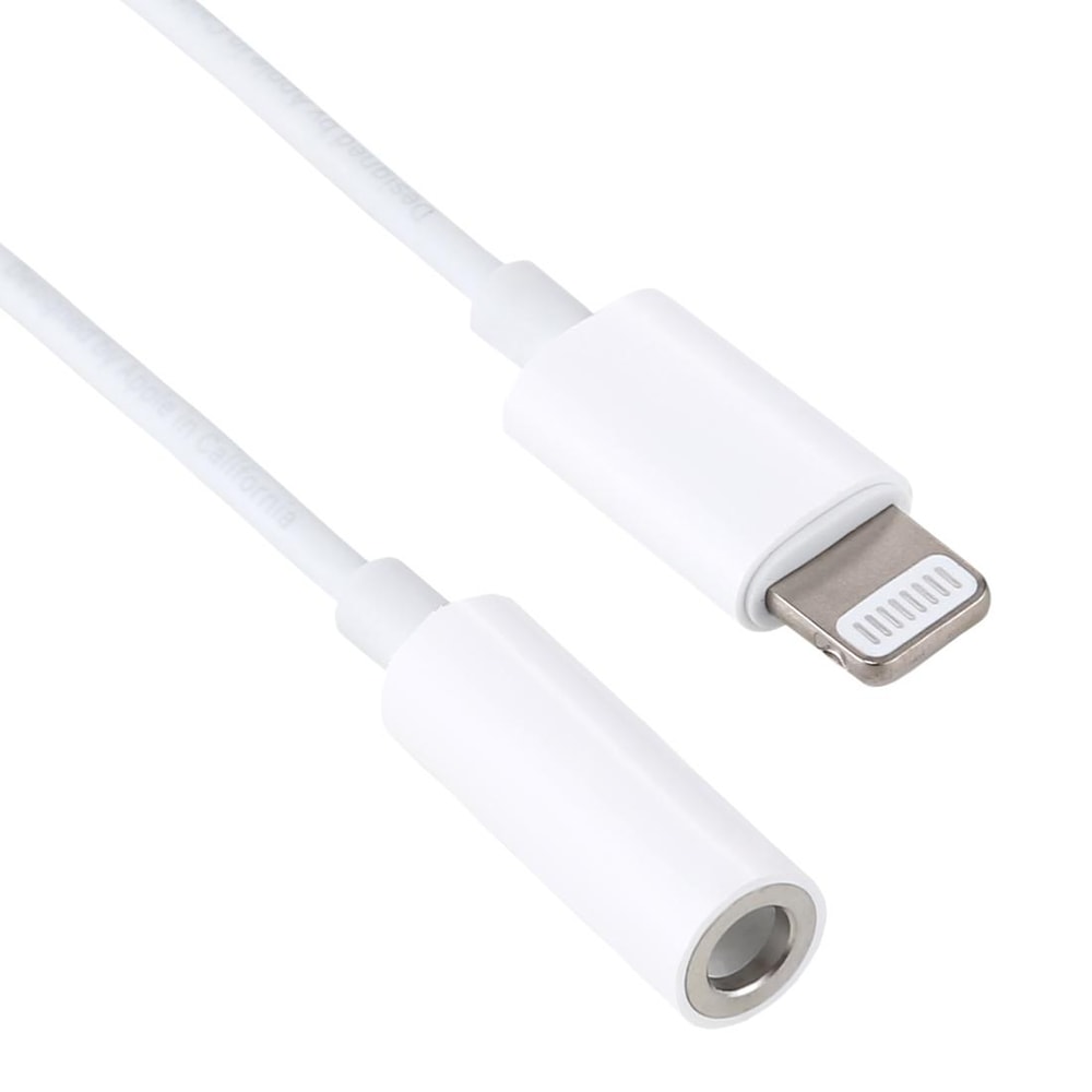 Lightning to 3.5mm Headphone Audio Adapter 8 Pin iPhone Earphone Converter Cable 8cm White