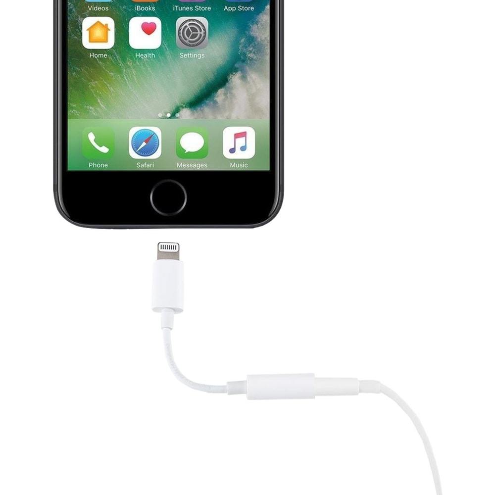 Lightning to 3.5mm Headphone Audio Adapter 8 Pin iPhone Earphone Converter Cable 8cm White