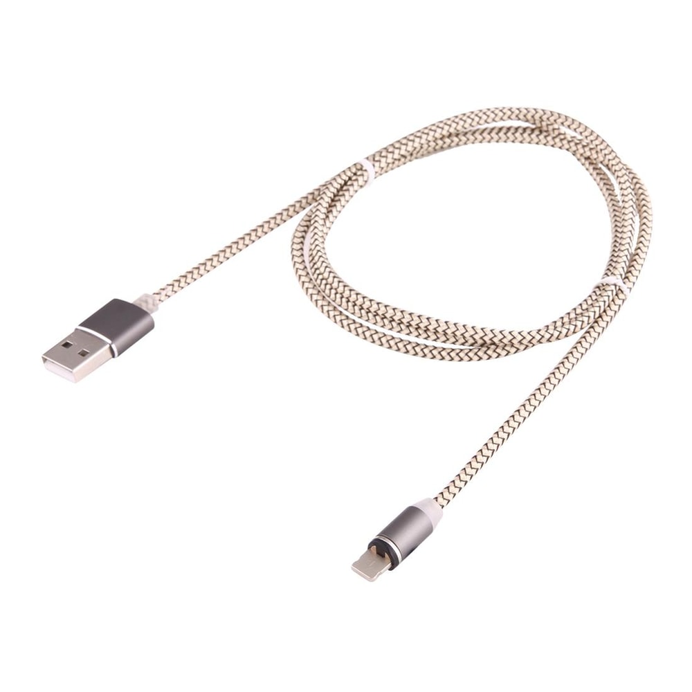 360 Degree Rotating Magnetic Lightning Charging Cable LED Indicator 1m Braided 8 Pin USB Cable