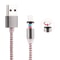 360 Degree Rotating Magnetic Lightning Charging Cable LED Indicator 1m Braided 8 Pin USB Cable