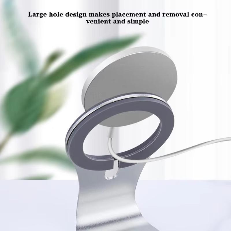 Aluminum Alloy Magnetic Wireless Charger Stand Phone Holder Desktop Dock for MagSafe Devices