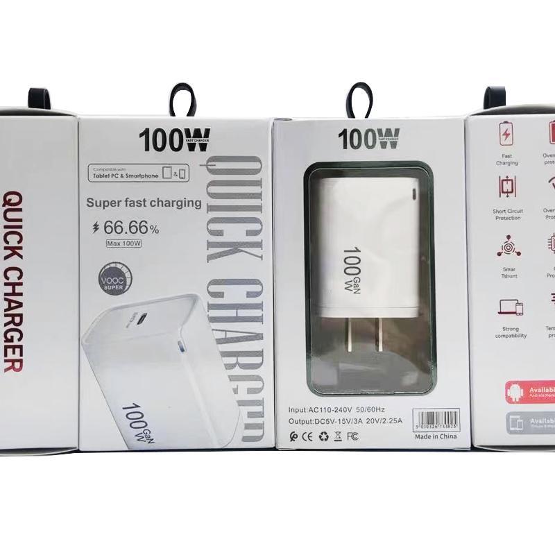 TE-PD46 GaN 100W USB-C PD Fast Charger Universal Multi-Protocol Wall Adapter US Plug
