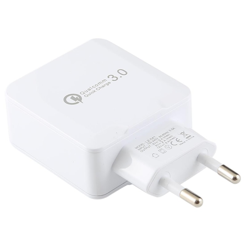 LZ-041 Portable Smart Quick Charge 3.0 Fast Wall Charger White