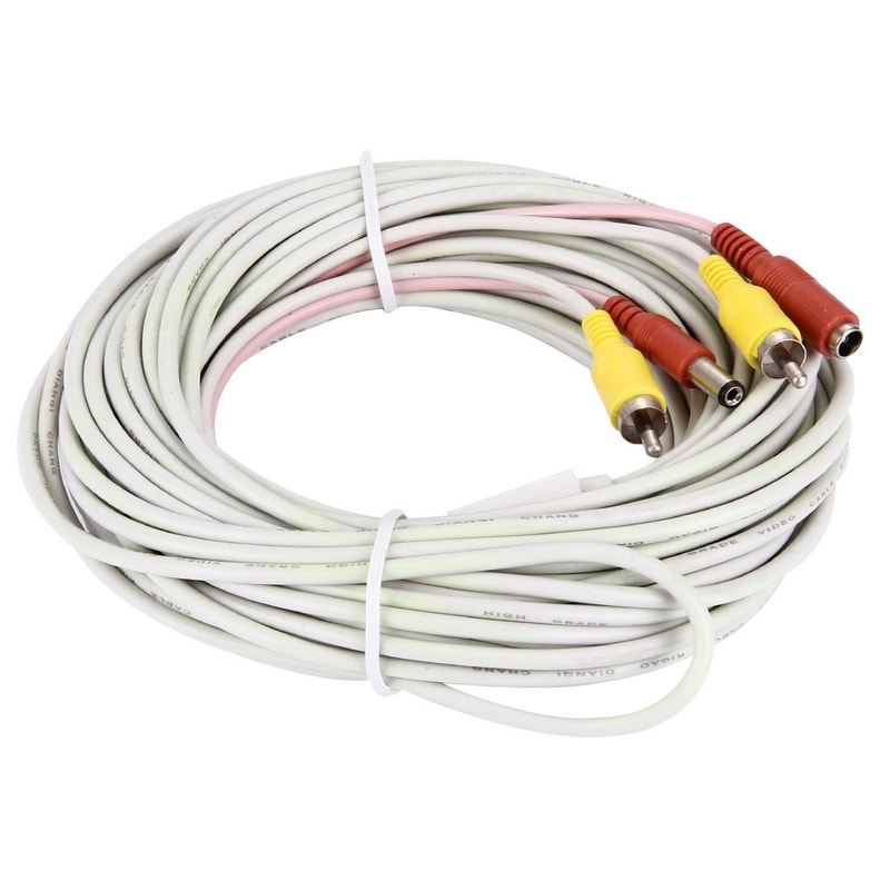 15m CCTV Camera Power Video Cable – Male to Female Connection