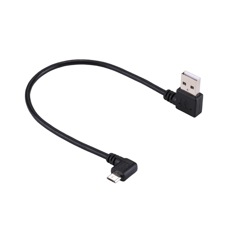 24cm Right Angle Micro USB Elbow Charging Cable for Fast Convenient Charging