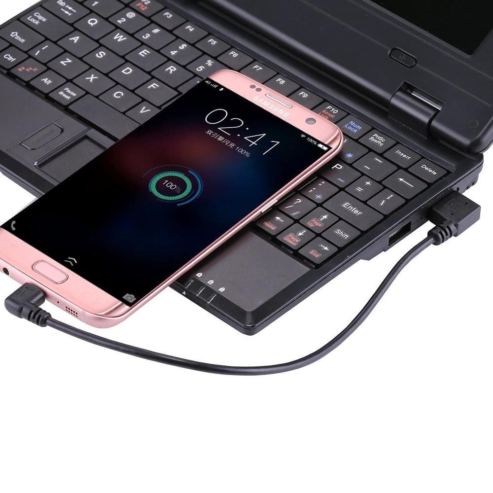 24cm Right Angle Micro USB Elbow Charging Cable for Fast Convenient Charging