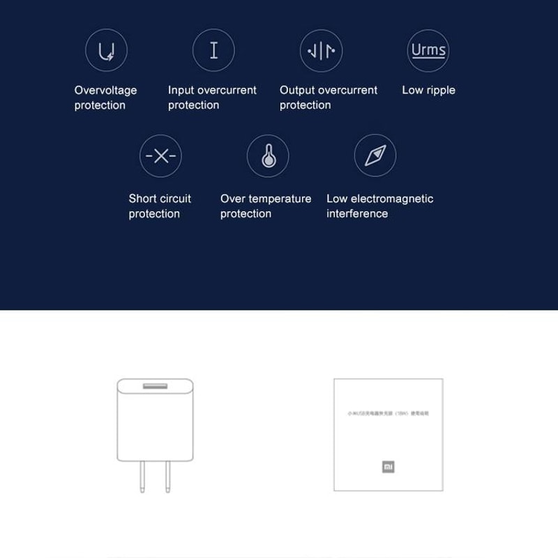 Original Xiaomi 18W Fast USB Wall Charger Compact Quick Charge Power Adapter