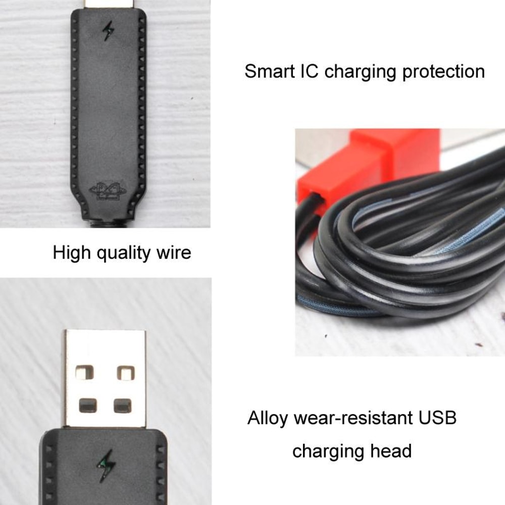 3.7V USB JST Battery Charging Cable with Smart Chip Protection for Rechargeable Devices