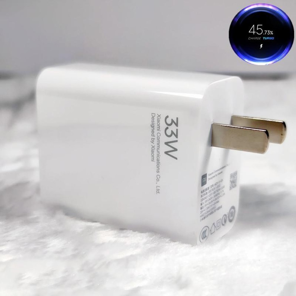 Xiaomi 33W Fast Charger USB-C Fast Charging Adapter Set with Type-C Cable (US Plug)