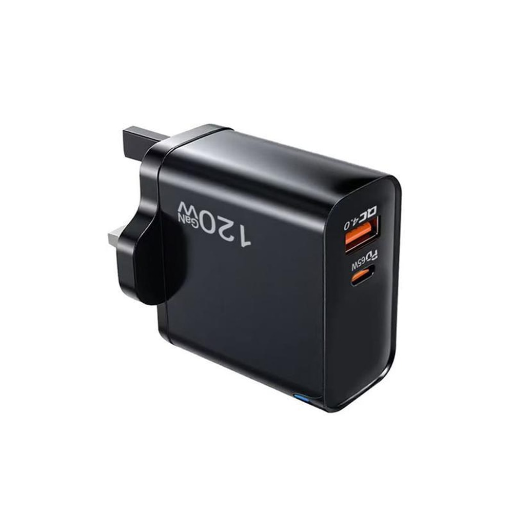 65W GaN USB-C PD Fast Charger with QC4.0 Multi-Port USB Charger for MacBook & Devices