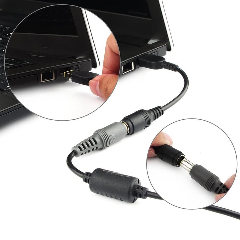 Square Male to 7.9 x 5.5mm Laptop Power Adapter Cable 10cm Notebook Charger Conversion Connector