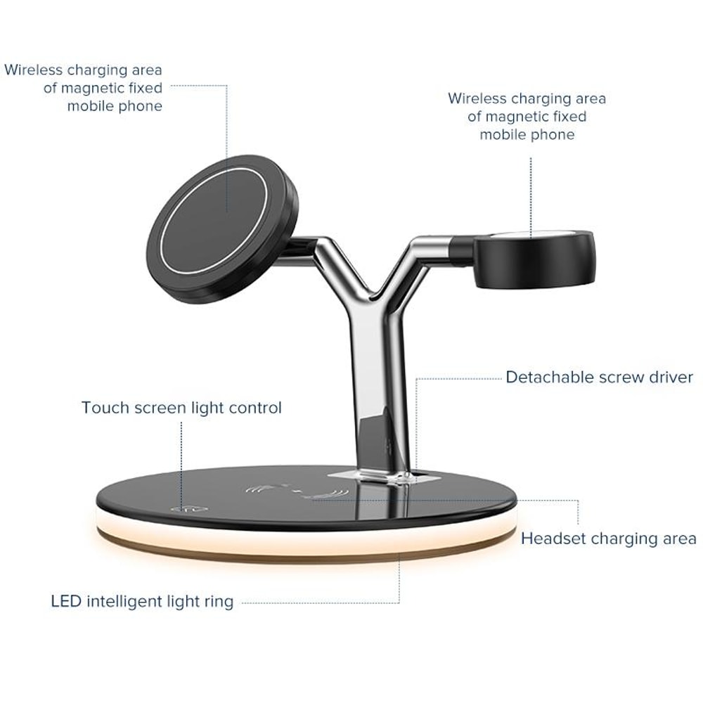 3-in-1 25W Magnetic Wireless Charging Station for iPhone Apple Watch AirPods Fast Charging Dock