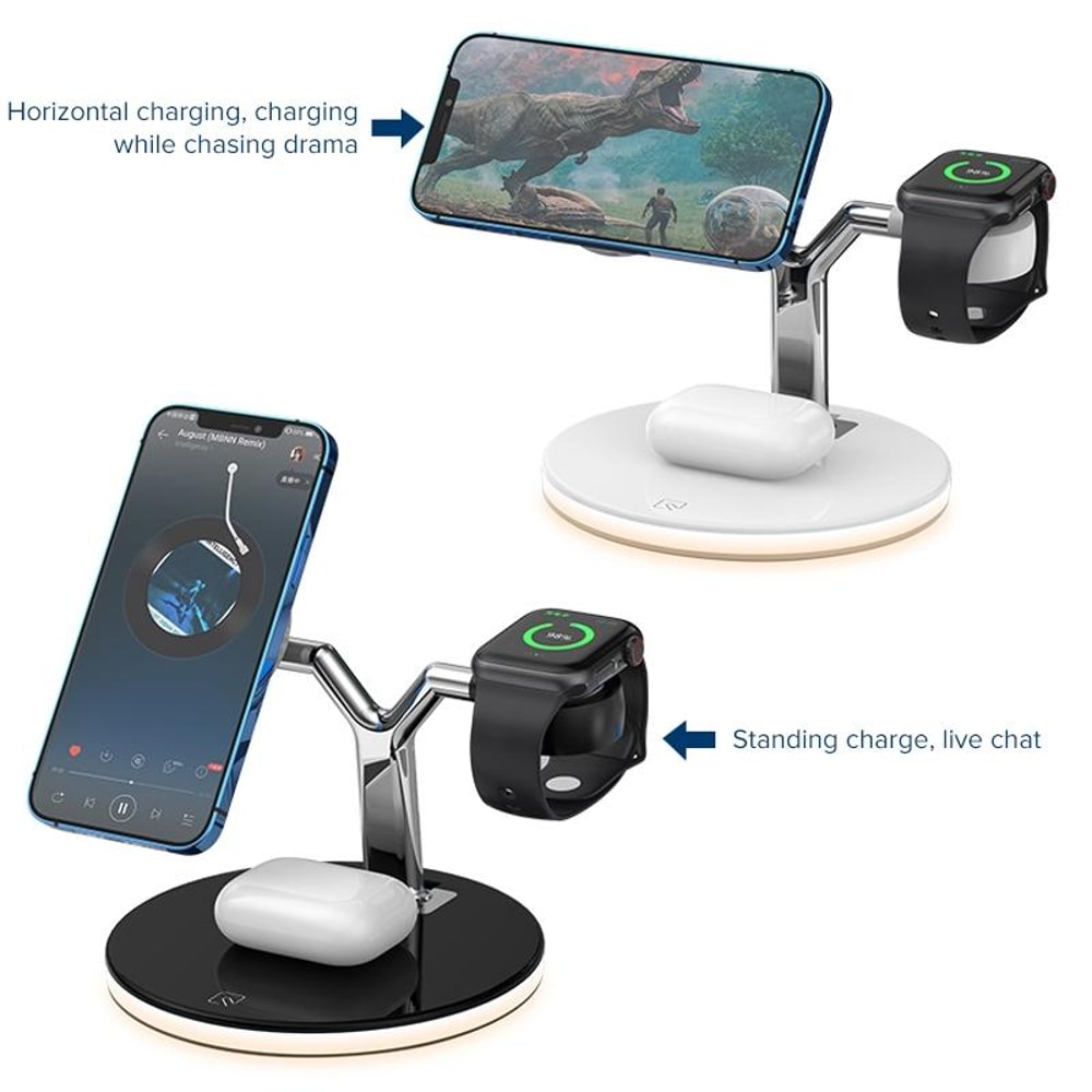 3-in-1 25W Magnetic Wireless Charging Station for iPhone Apple Watch AirPods Fast Charging Dock