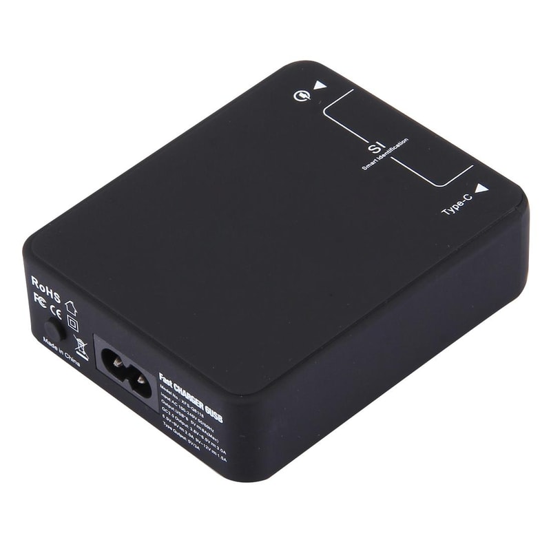 6-Port USB Desktop Charger Quick Charge 3.0 USB-C Fast Charging Station